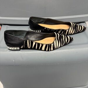 Schutz Women’s flat shoes zebra print Size 9.5